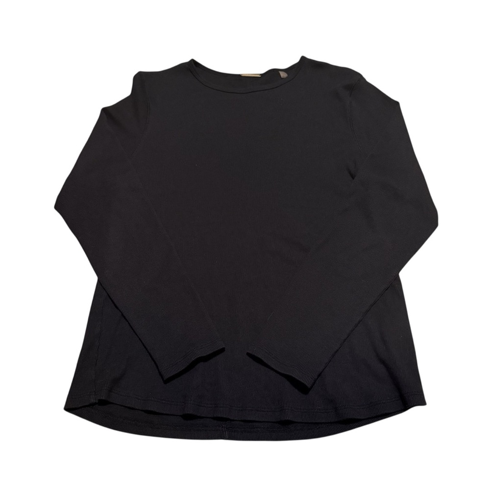 Elie Tahari Black Long Sleeve Crewneck Top